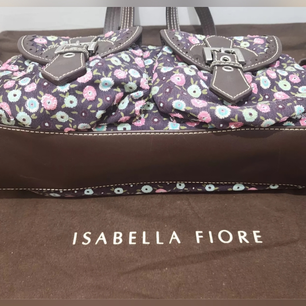 Isabella Fiore Floral With Sequined Accent Shoulder Bag - Picture 5 of 8